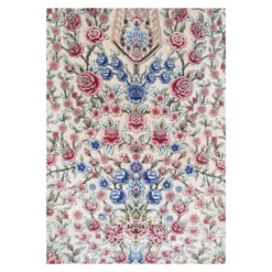 فرش بهراد باغ گل کد 3209 - رنگ کرم - عکس شماره 4