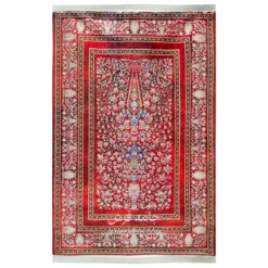 فرش بهراد باغ گل کد 3209 - رنگ قرمز - عکس شماره 1