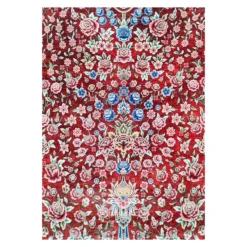 فرش بهراد باغ گل کد 3209 - رنگ قرمز - عکس شماره 3