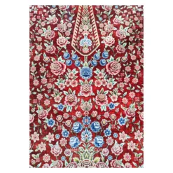 فرش بهراد باغ گل کد 3209 - رنگ قرمز - عکس شماره 4