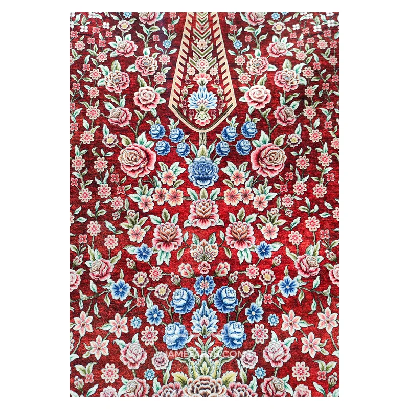 فرش بهراد باغ گل کد 3209 - رنگ قرمز - عکس شماره 4