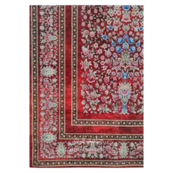 فرش بهراد باغ گل کد 3209 - رنگ قرمز - عکس شماره 7