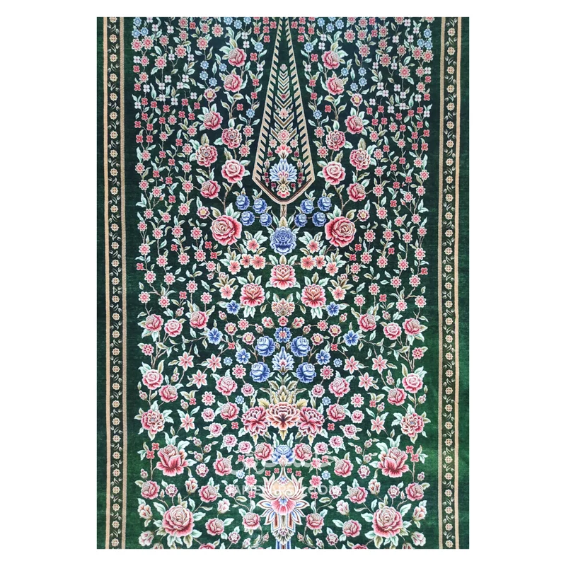 فرش بهراد باغ گل کد 3209 - رنگ سبز - عکس شماره 2