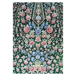 فرش بهراد باغ گل کد 3209 - رنگ سبز - عکس شماره 4