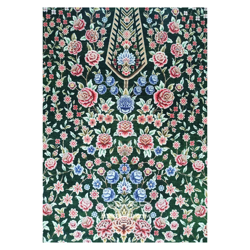 فرش بهراد باغ گل کد 3209 - رنگ سبز - عکس شماره 4