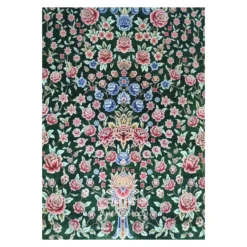 فرش بهراد باغ گل کد 3209 - رنگ سبز - عکس شماره 5