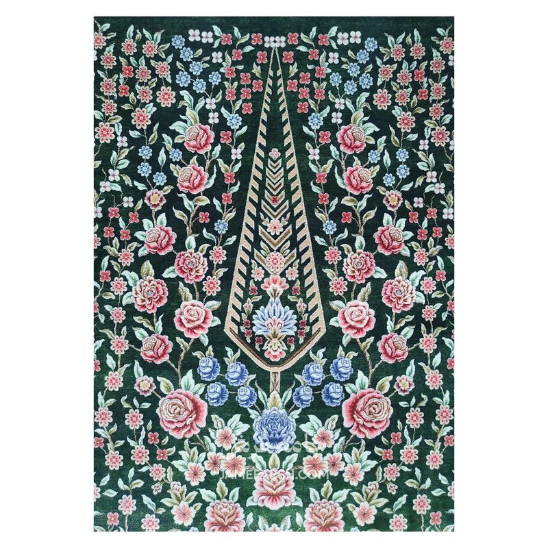 فرش بهراد باغ گل کد 3209 - رنگ سبز - عکس شماره 6