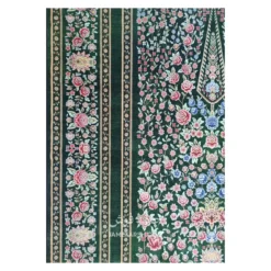 فرش بهراد باغ گل کد 3209 - رنگ سبز - عکس شماره 7