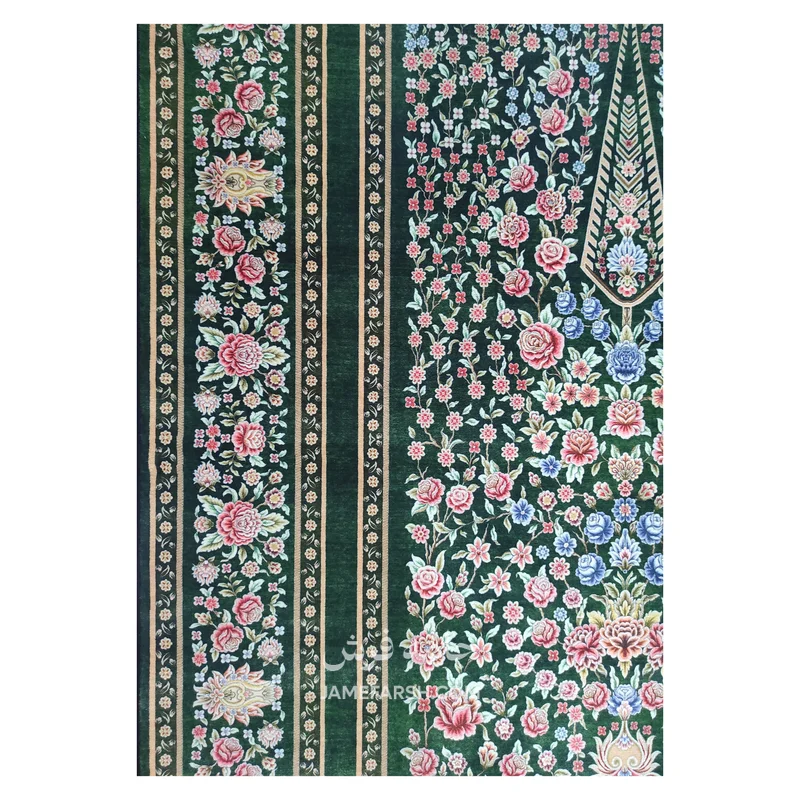 فرش بهراد باغ گل کد 3209 - رنگ سبز - عکس شماره 7