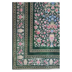 فرش بهراد باغ گل کد 3209 - رنگ سبز - عکس شماره 8