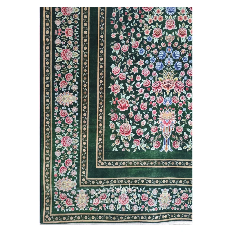 فرش بهراد باغ گل کد 3209 - رنگ سبز - عکس شماره 8