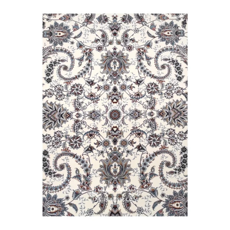 فرش مشهد افشان کد 722253 - رنگ کرم - عکس شماره 3