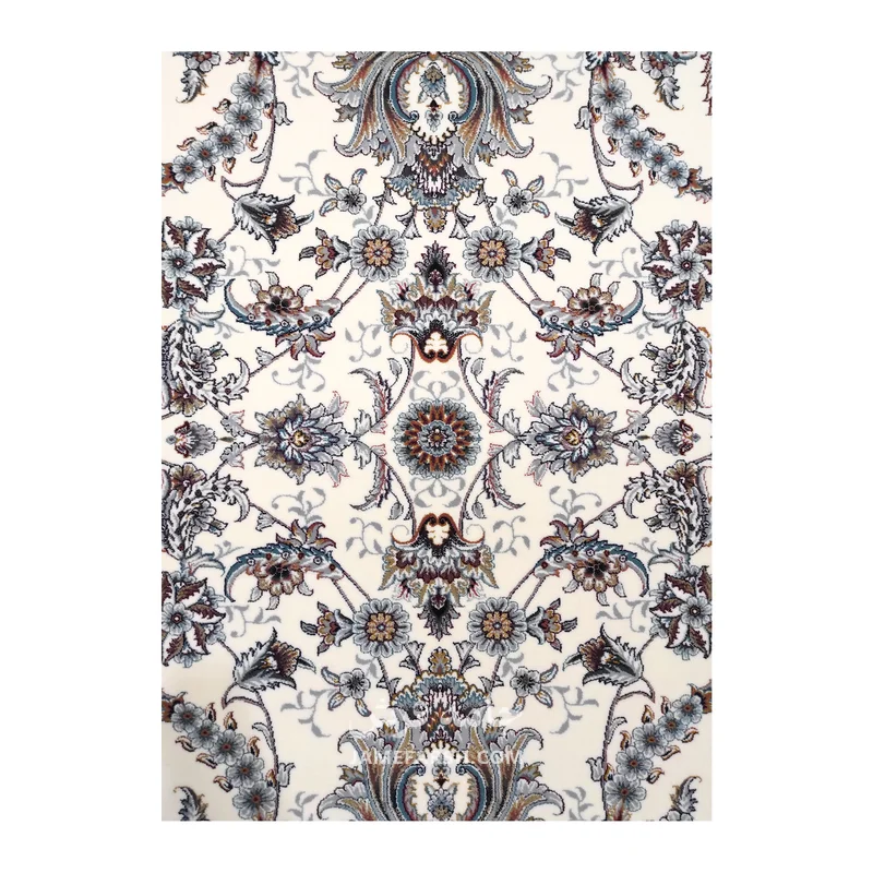 فرش مشهد افشان کد 722253 - رنگ کرم - عکس شماره 4