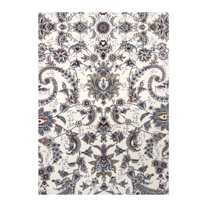 فرش مشهد افشان کد 722253 - رنگ کرم - عکس شماره 5