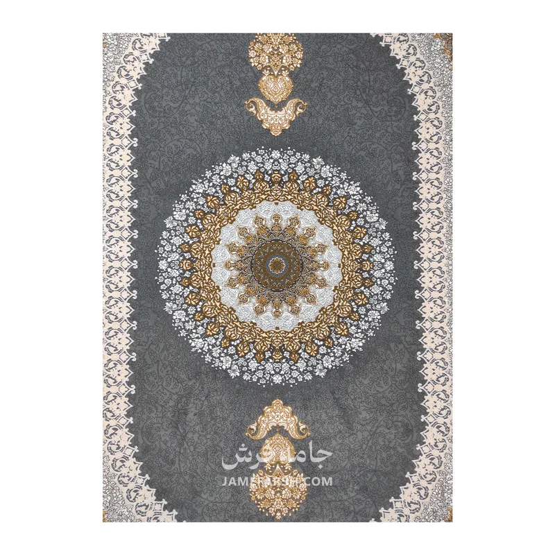 فرش مشهد مدرن کد 723504 - رنگ طوسی - عکس شماره 2