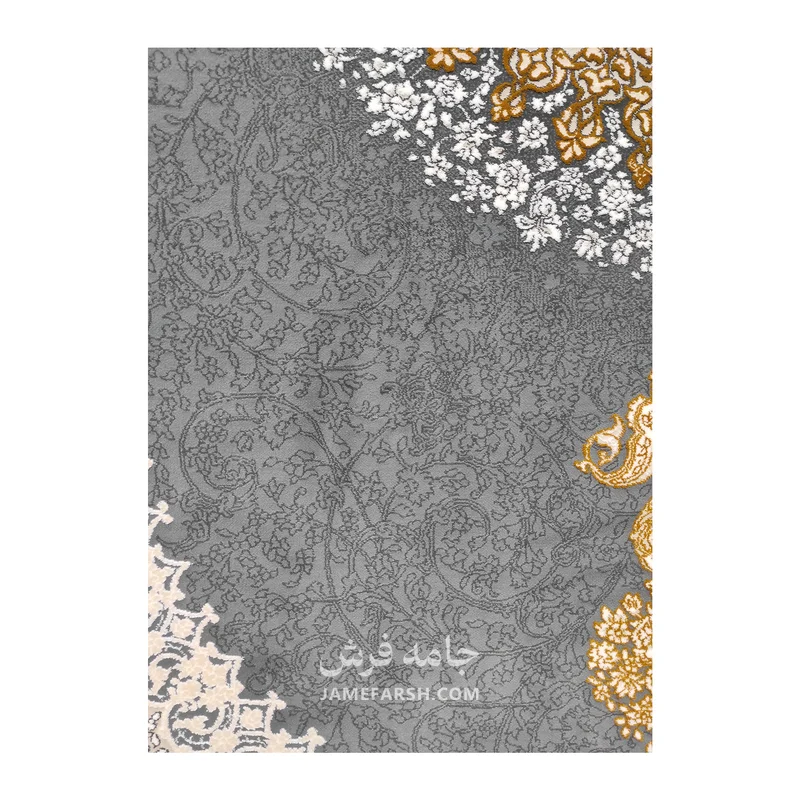 فرش مشهد مدرن کد 723504 - رنگ طوسی - عکس شماره 4