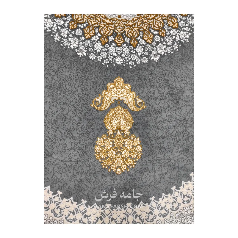 فرش مشهد مدرن کد 723504 - رنگ طوسی - عکس شماره 5