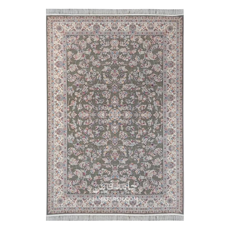 فرش مشهد افشان کد 813001 - رنگ طوسی - عکس شماره 1