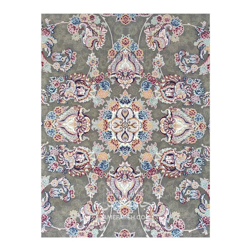 فرش مشهد افشان کد 813001 - رنگ طوسی - عکس شماره 3