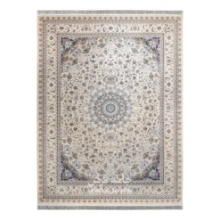 فرش مشهد لچک ترنج کد 814007 - رنگ کرم - عکس شماره 1