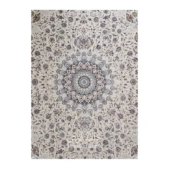 فرش مشهد لچک ترنج کد 814007 - رنگ کرم - عکس شماره 2