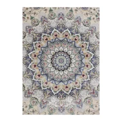 فرش مشهد لچک ترنج کد 814007 - رنگ کرم - عکس شماره 3