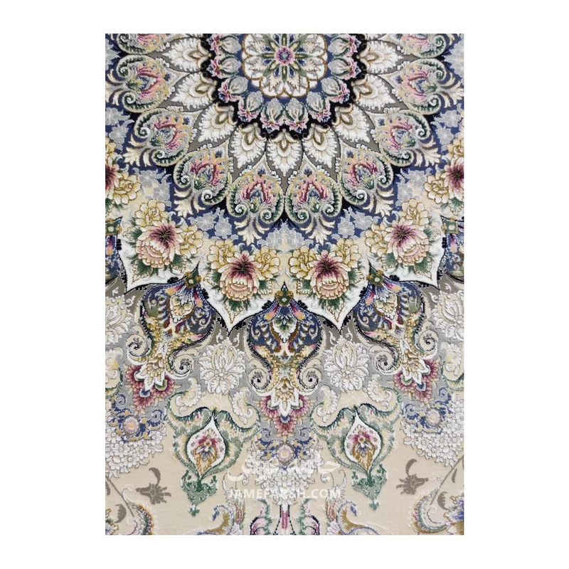 فرش مشهد لچک ترنج کد 814007 - رنگ کرم - عکس شماره 5