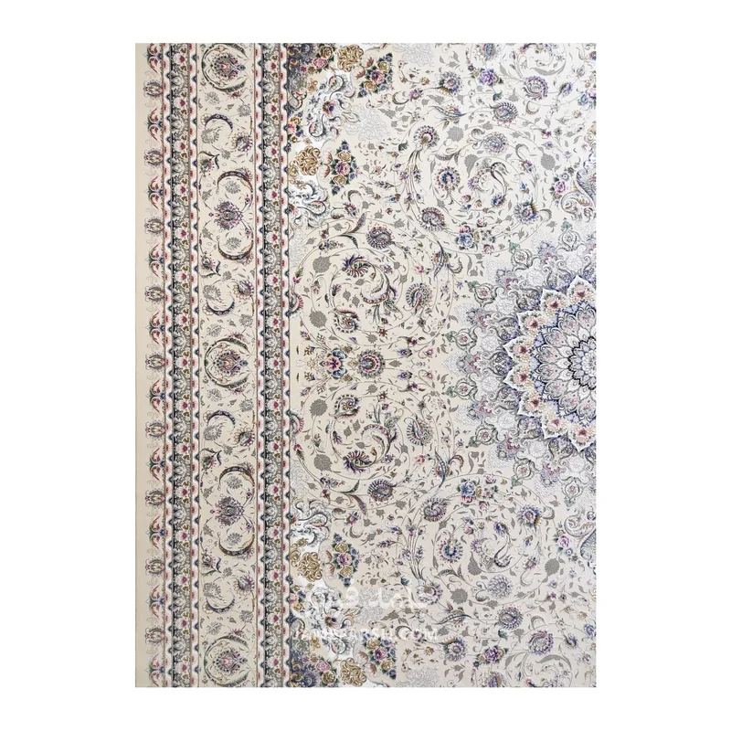 فرش مشهد لچک ترنج کد 814007 - رنگ کرم - عکس شماره 9