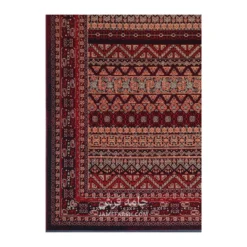 فرش مشهد بلوچی کد 871358 - رنگ لاکی - عکس شماره 4