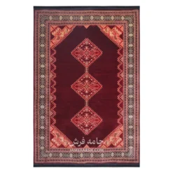 فرش مشهد دستباف گونه کد 871359 - رنگ لاکی - عکس شماره 1