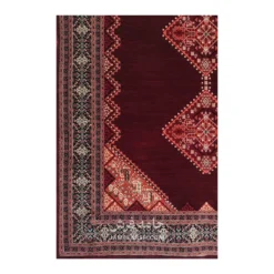 فرش مشهد دستباف گونه کد 871359 - رنگ لاکی - عکس شماره 5