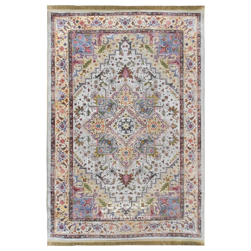 فرش بهراد هریس کد 1095 - رنگ کرم - عکس شماره 1