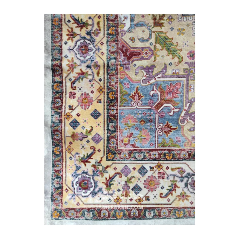 فرش بهراد هریس کد 1095 - رنگ کرم - عکس شماره 10