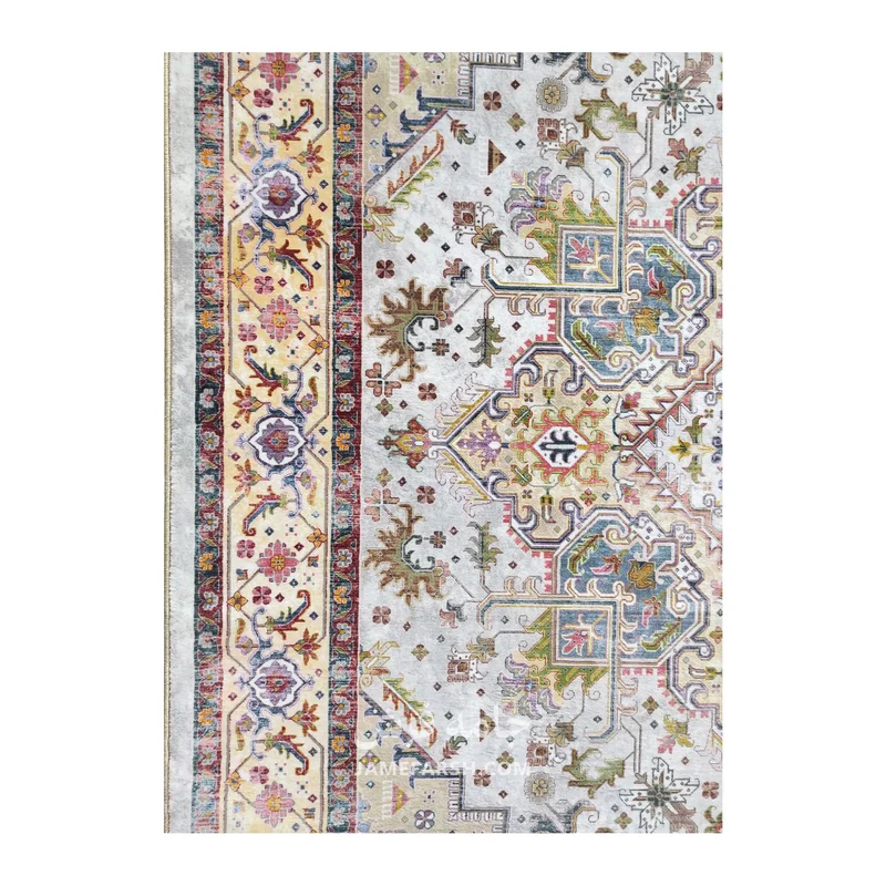 فرش بهراد هریس کد 1095 - رنگ کرم - عکس شماره 7