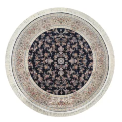 فرش بهشتی افشان کد 1842 - رنگ سرمه ای - عکس شماره 1