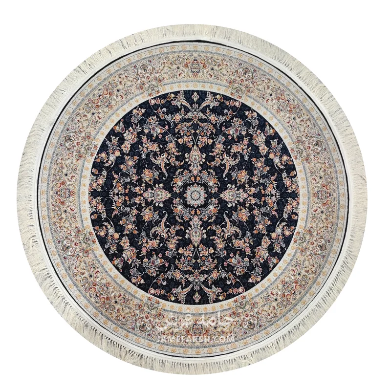 فرش بهشتی افشان کد 1842 - رنگ سرمه ای - عکس شماره 1