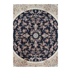 فرش بهشتی افشان کد 1842 - رنگ سرمه ای - عکس شماره 2