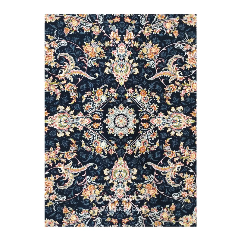 فرش بهشتی افشان کد 1842 - رنگ سرمه ای - عکس شماره 3