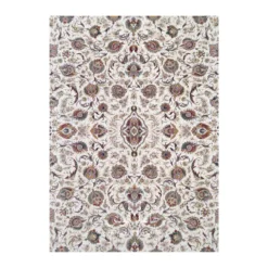 فرش زمرد مشهد افشان کد 45000 - رنگ کرم - عکس شماره 2