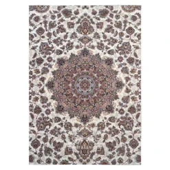 فرش مشهد لچک ترنج کد 702033 - رنگ کرم - عکس شماره 2