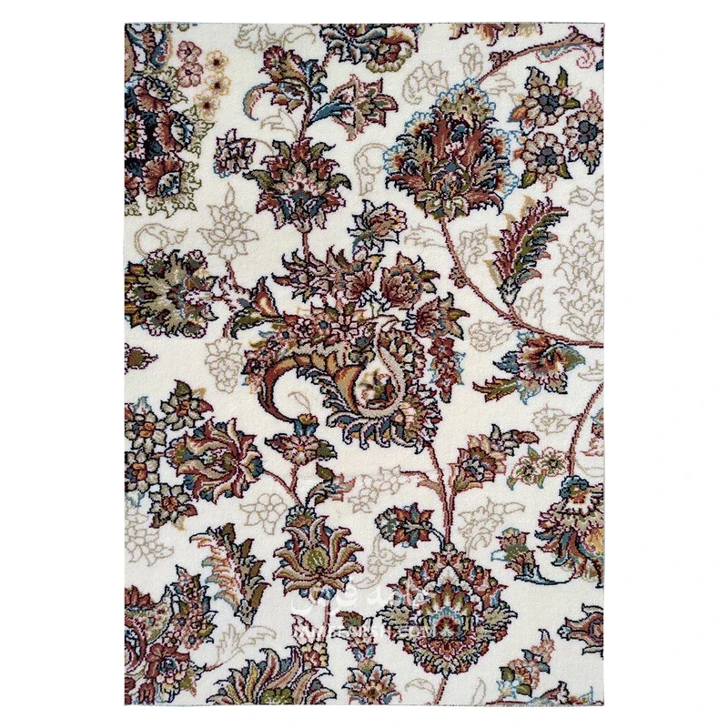 فرش مشهد لچک ترنج کد 702033 - رنگ کرم - عکس شماره 3