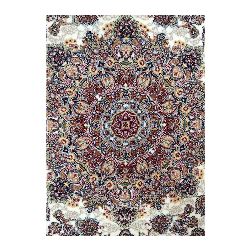 فرش مشهد لچک ترنج کد 702033 - رنگ کرم - عکس شماره 3