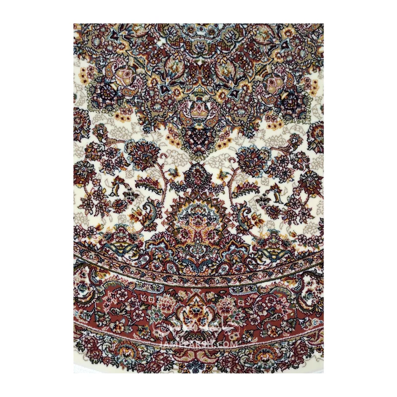 فرش مشهد لچک ترنج کد 702033 - رنگ کرم - عکس شماره 5