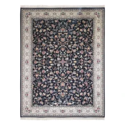 فرش مشهد افشان کد 722111 - رنگ سرمه ای - عکس شماره 1