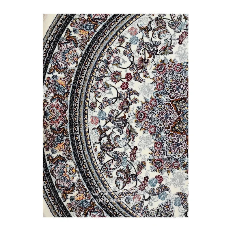 فرش مشهد لچک ترنج کد 722146 - رنگ کرم - عکس شماره 4