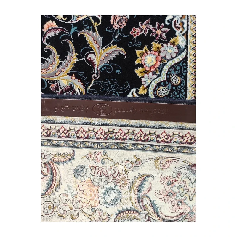 فرش مشهد لچک ترنج کد 722146 - رنگ سرمه ای - عکس شماره 4