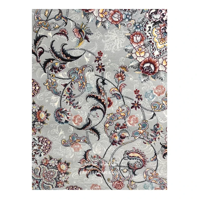 فرش مشهد لچک ترنج کد 722146 - رنگ طوسی - عکس شماره 3