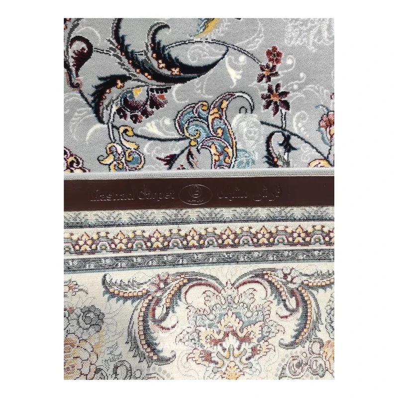 فرش مشهد لچک ترنج کد 722146 - رنگ طوسی - عکس شماره 5