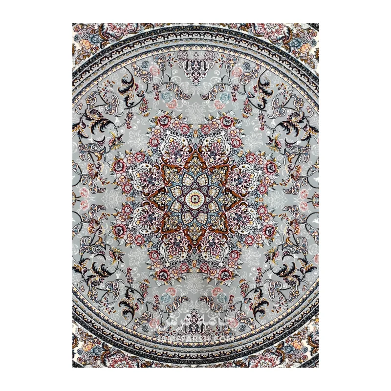 فرش مشهد لچک ترنج کد 722146 - رنگ طوسی - عکس شماره 2