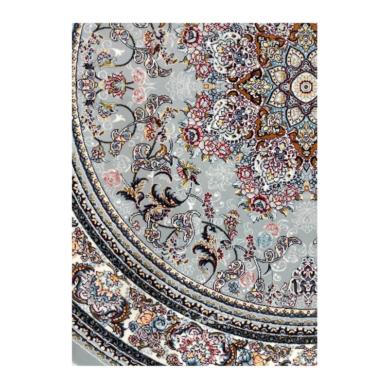 فرش مشهد لچک ترنج کد 722146 - رنگ طوسی - عکس شماره 4